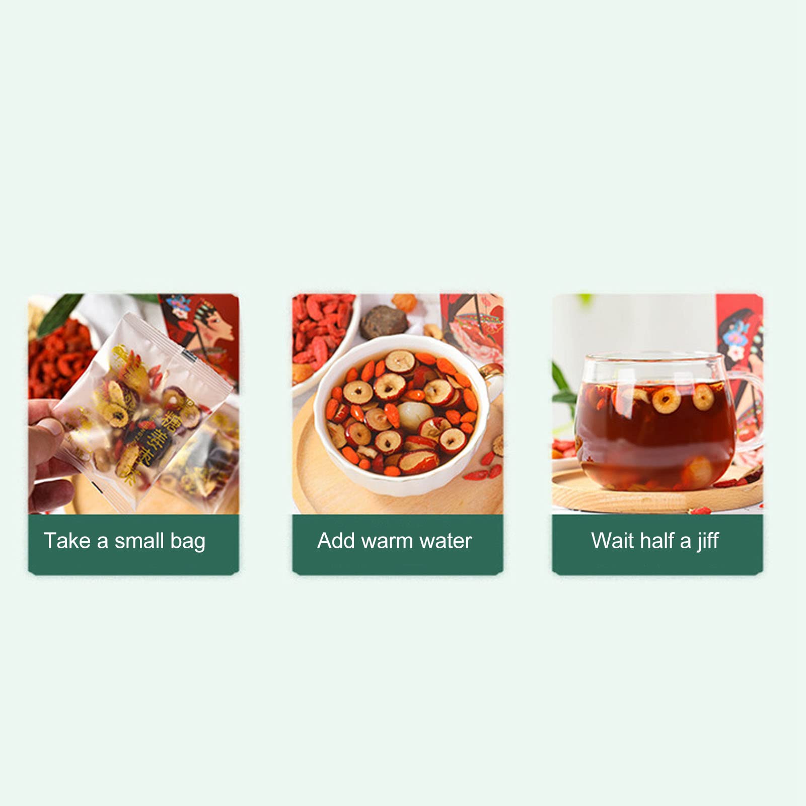 Spacnana The Traditionnel Chinois 18g x 10 Paquets - Noir, Gingembre, Jujube, Longan, Goji - Vegan - 180g - 10 Unites
