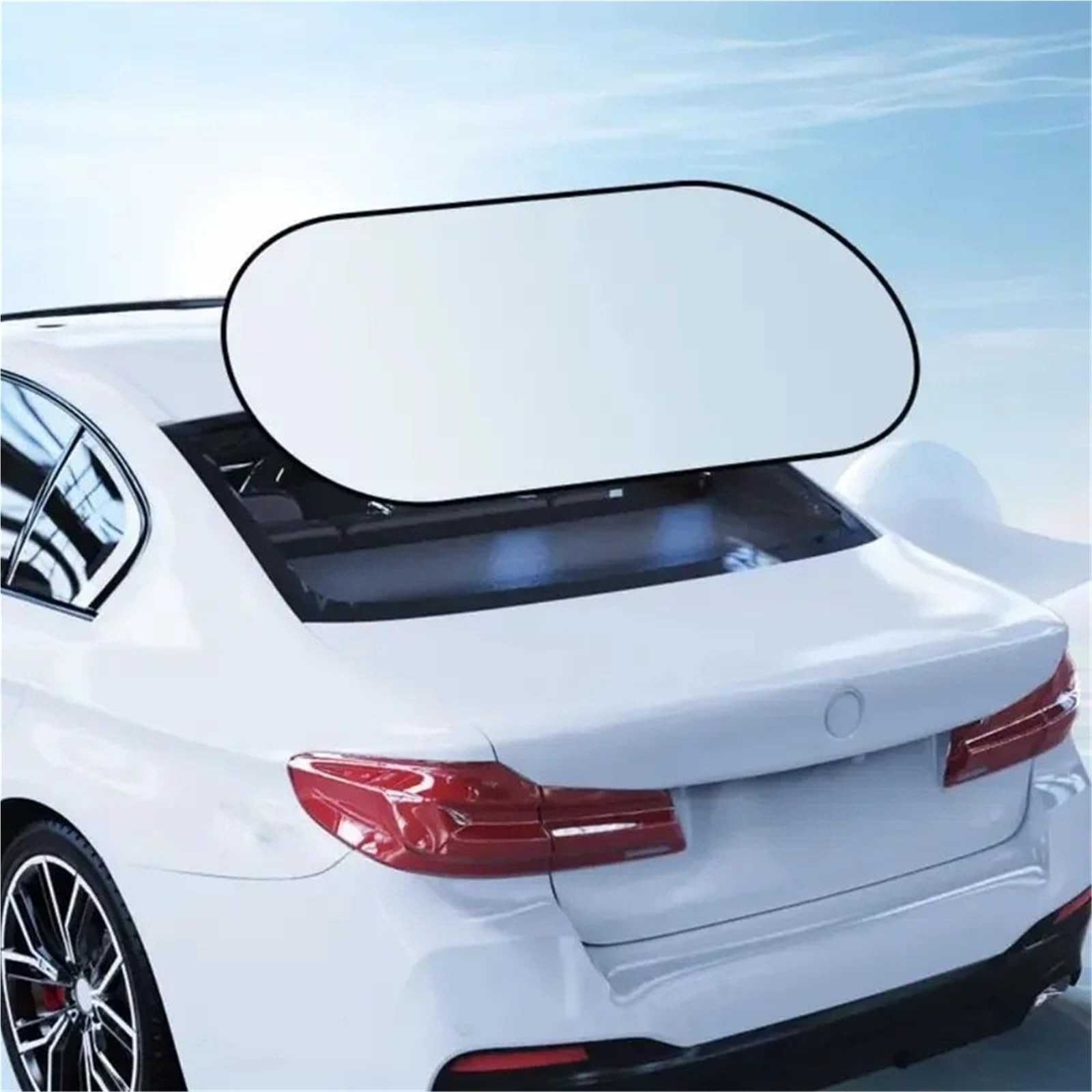 Parasoles Coche Parasol para Coche, Protección UV, Plegable para Ventana Trasera De, Visera Universal para con Ventosas