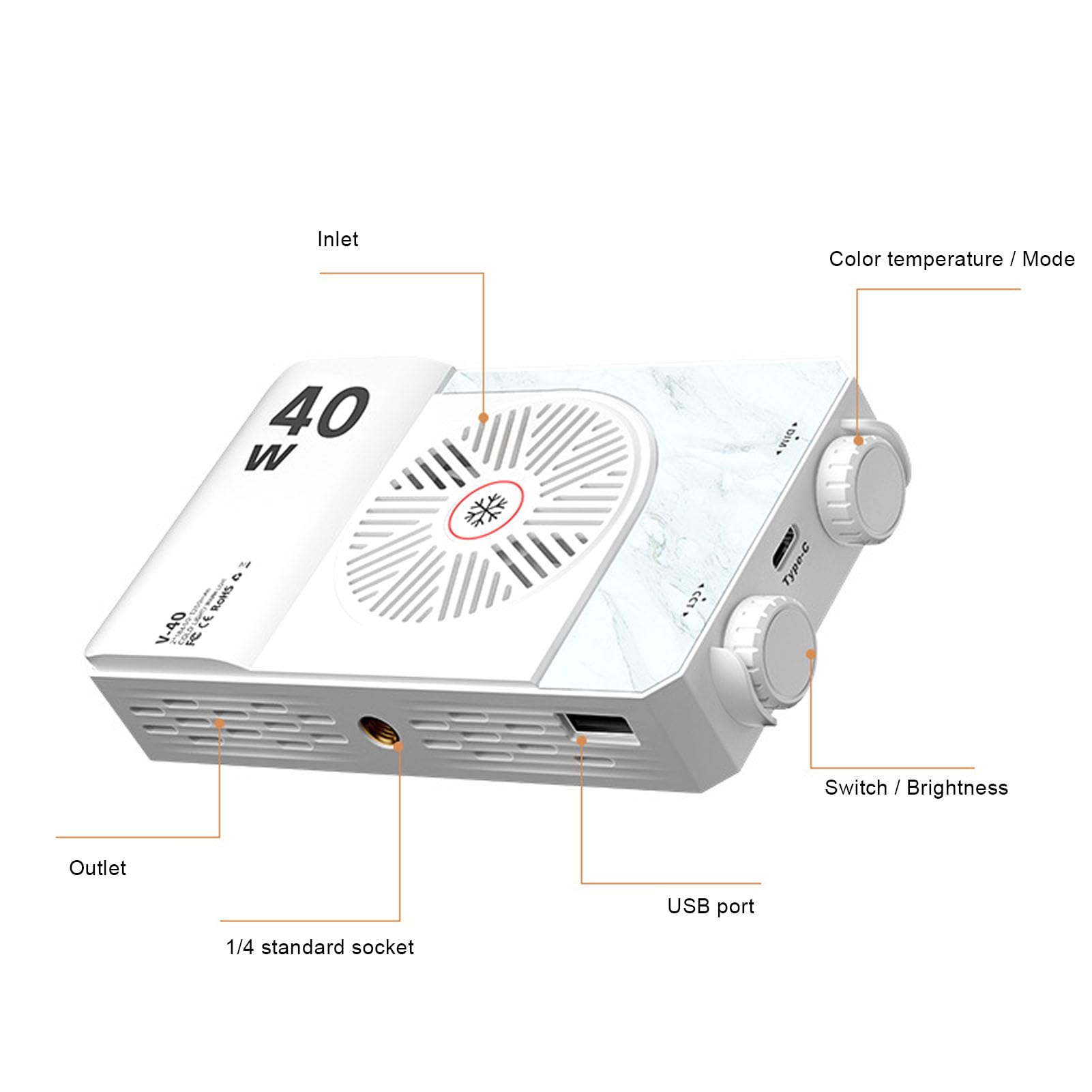 Asixxsix Pannello Luci Video RGB, 120 LED 40W 14000LX 2500-9000K CRI96+ Luce di Riempimento con Batteria 4400mAh Fascio Ampio 160°, per Creatori di Contenuti Fotografici