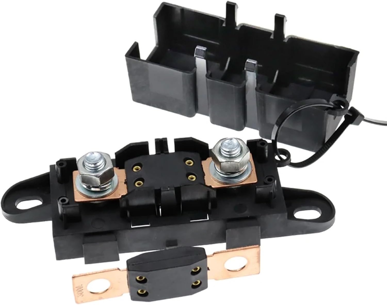 1PCS ANM-H3 Fuse Holder Bolt-on Blade Fuse Holder Flat Type Fuse 30A50A 60A 70A 80A 100A 125A 175A 200A 225A -500A(OneColor)