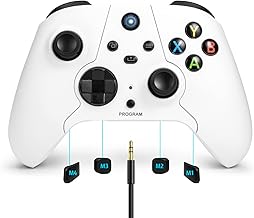 Elite Controller Wireless for Xbox Series X|S, Xbox One with 4 Programmable Paddle Buttons. Support 3.5mm Headphone Jack & Hall Effect Triggers. For Xbox One Elite Controller Series 2 - White