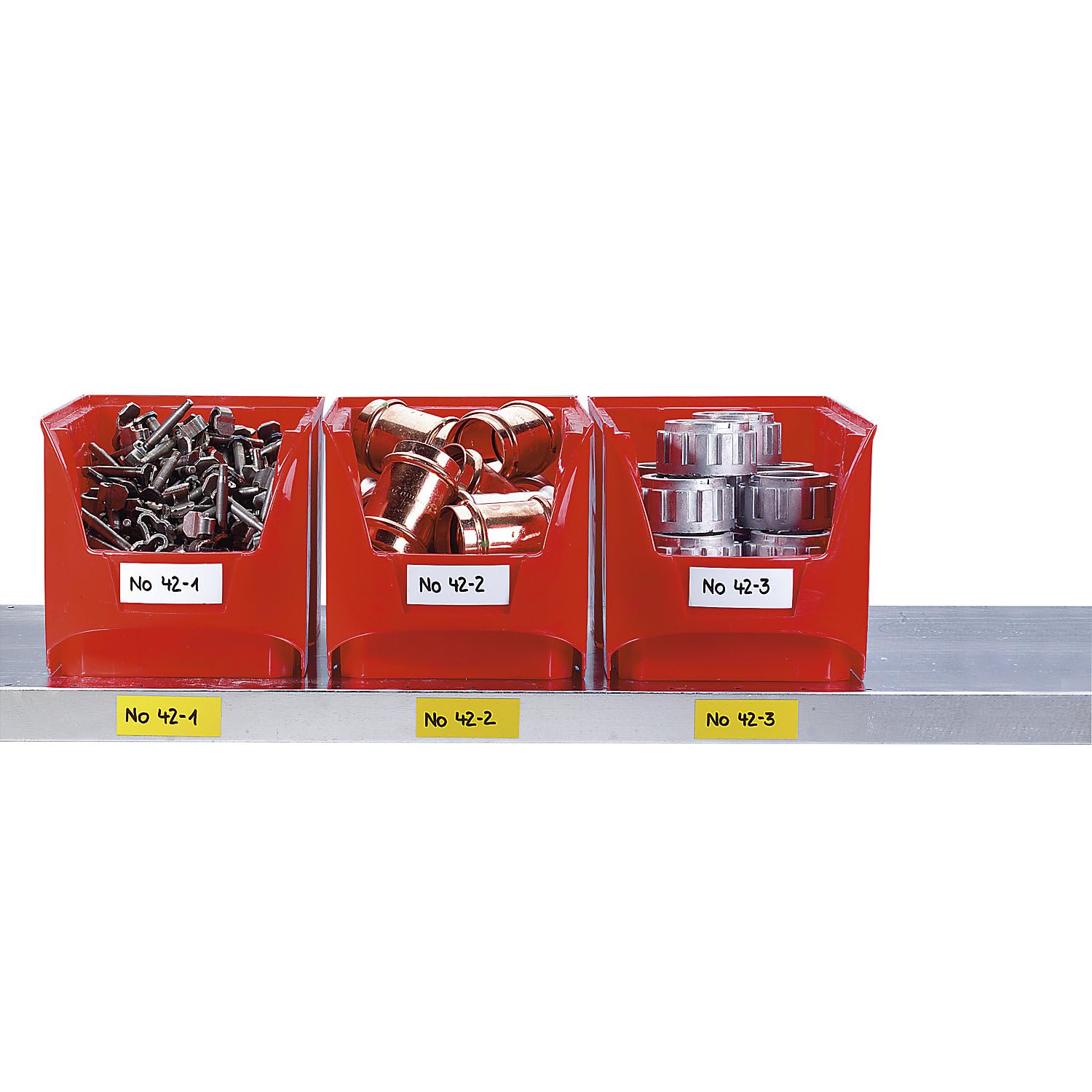 kaiserkraft | Magnet-Lagerschilder | Weiß | HxB 50 x 150 mm | VE 100 Stk