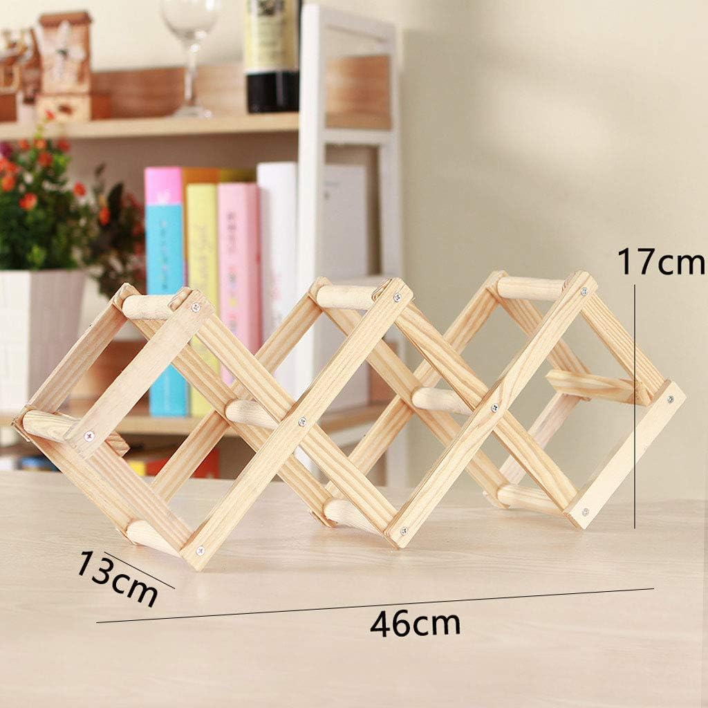 Wine Rack 5 Bottles of Wooden Folding Freestanding Wooden Bottle Rack Wine Rack Display Stand