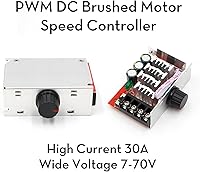 Vista 6 de RioRand 7-70V PWM DC Motor Speed Controller 30A - Low Heat Aluminum Housing for Brushed DC Motors, DIY Projects & Small Electric Devices