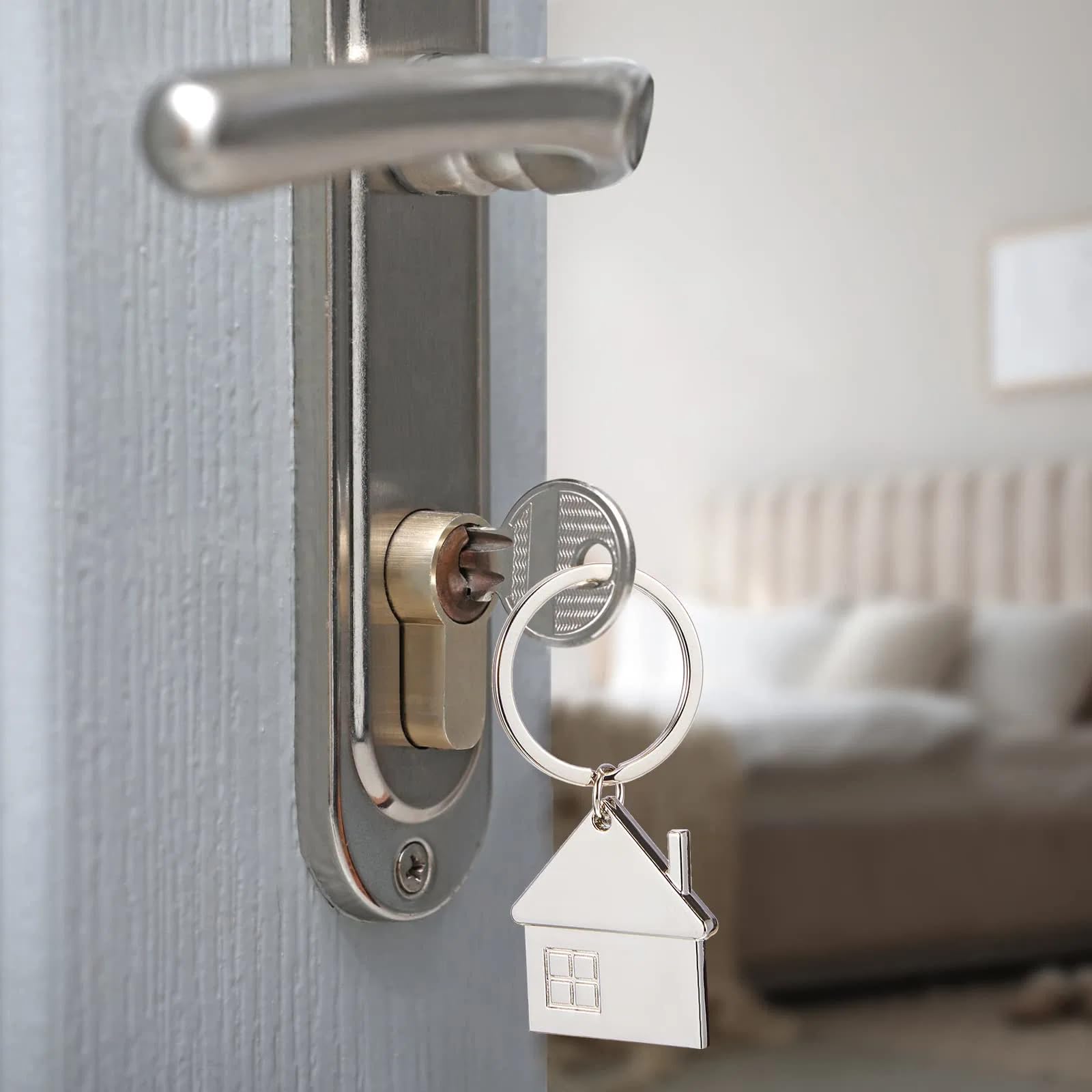 Llavero metálico en forma de Casa, Key Chain Home, 1 Unidad - imagen 6
