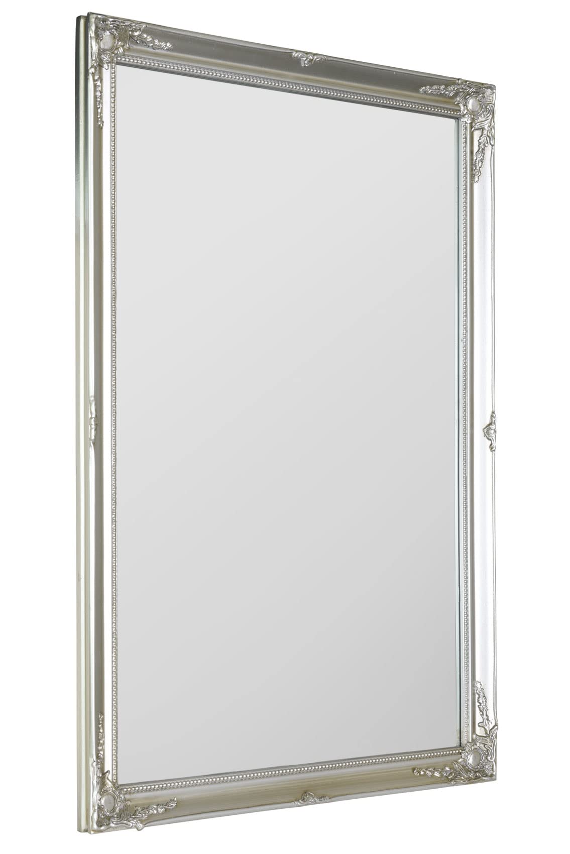 FRAMES BY POST Neue große Shabby Chic Stil Swept abgeschrägten Wandspiegel Wandspiegel/Hall – Preis inklusive Lieferung, 86,4 x 61 cm Silber