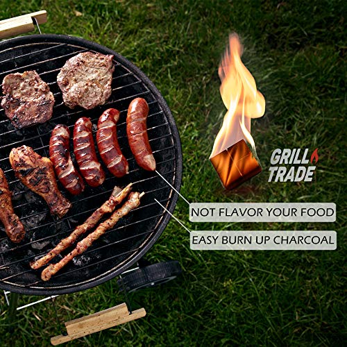 Grill Trade Fire Starter Squares 144, Easy Burn Your Bbq Grill, Camping Fire, Wood Stove, Smoker Pellets, Lump Charcoal, Fireplace -- Fire Cubes Are The Best Barbeque Accessories -- 100% All Natural #TOP2