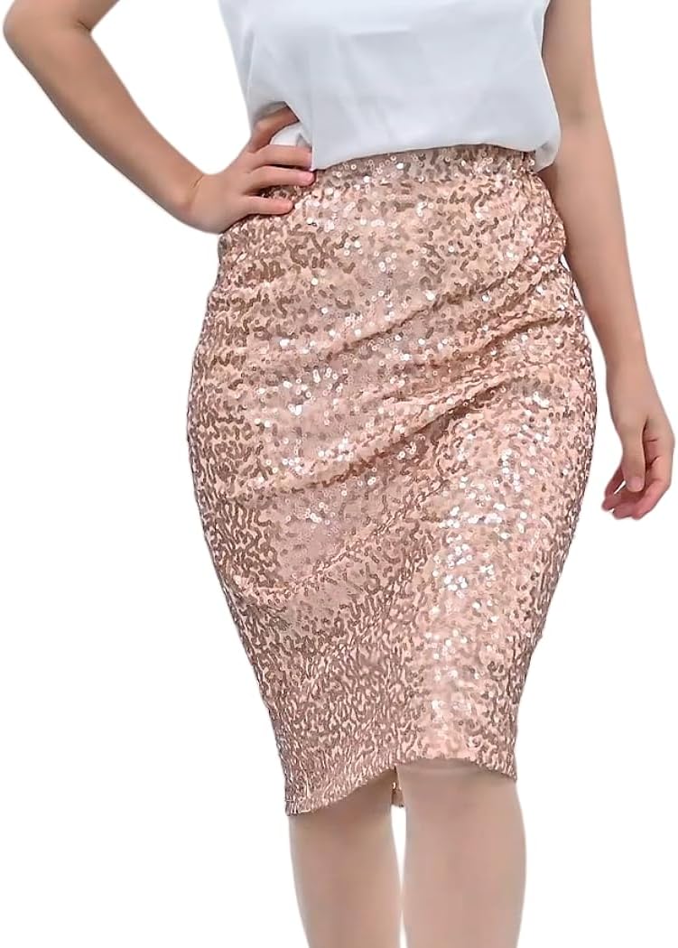Sequin Skirt for Women, Sparkly Skirt for Women, Glitter Skirt for Holiday Christmas Party New Years Eve