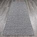 Machine Washable Tonal Design Jute Back 3x7 Reversible Indoor/Outdoor Runner Rug for Patio, Hallway, Kitchen, Bedroom, 2'7