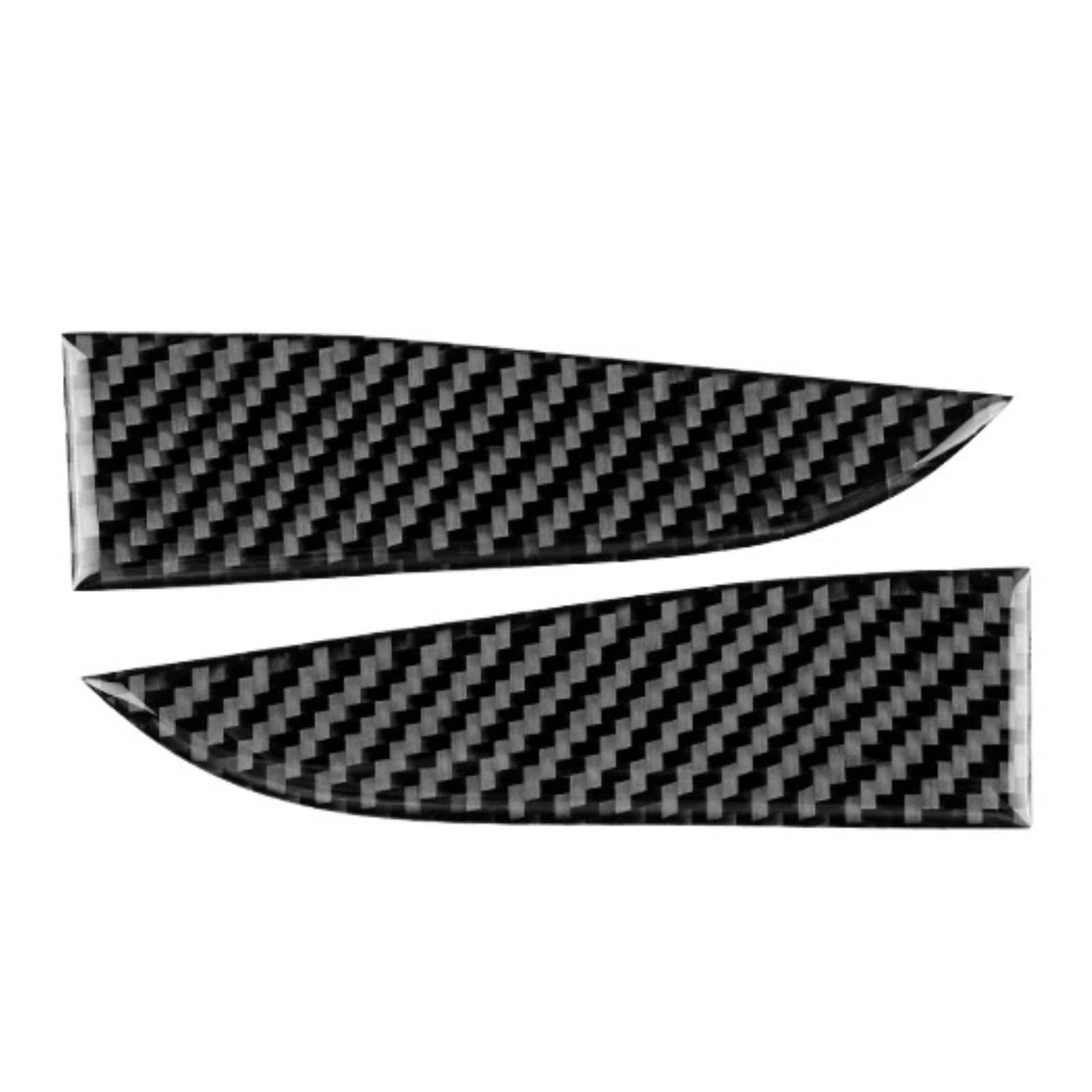 Interior Trim for Tesla for Model 3 for Highland 2024 Real Soft Carbon Fiber Inner Door Triangle Cover Sticker Trim Car Interior Accessories Auto Central Inner(Black)
