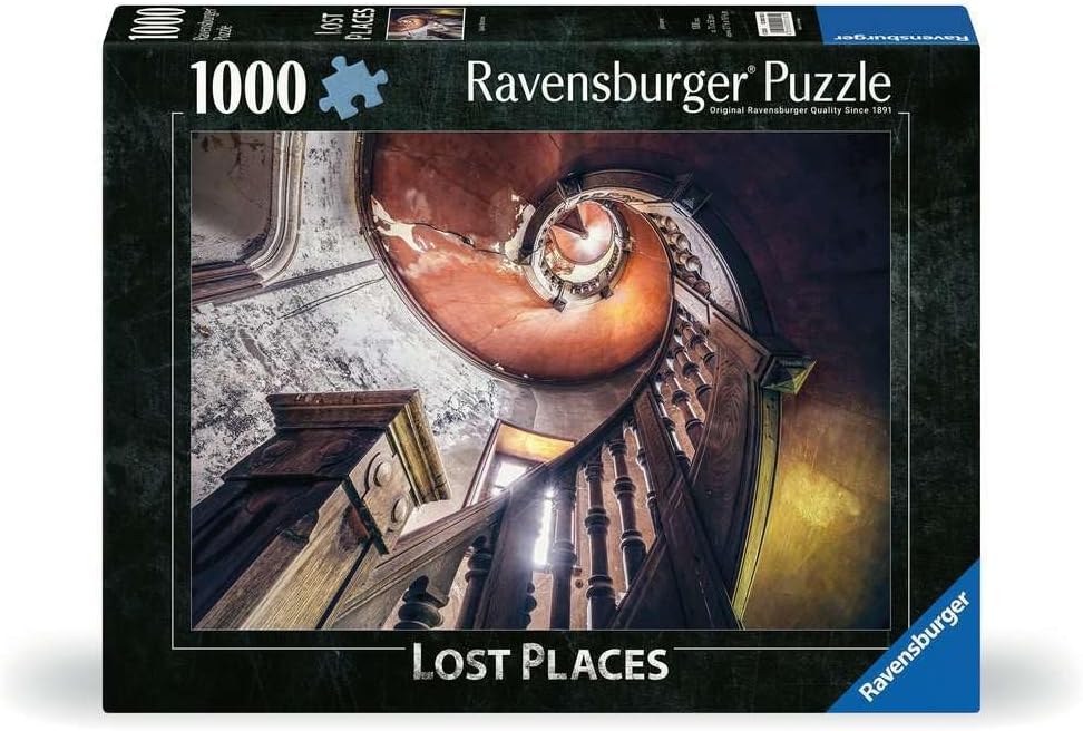 Ravensburger Lost Places - Spiral Staircase - 1000 Piece Jigsaw Puzzle | Enchanting Abandoned Architecture | Precision Fit
