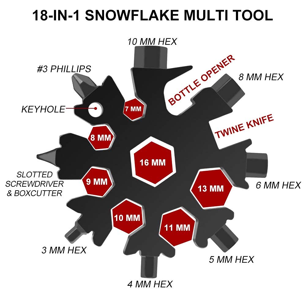 Aitsite 18 In 1 Snowflake Multi Tool Portable Stainless Steel - View #4