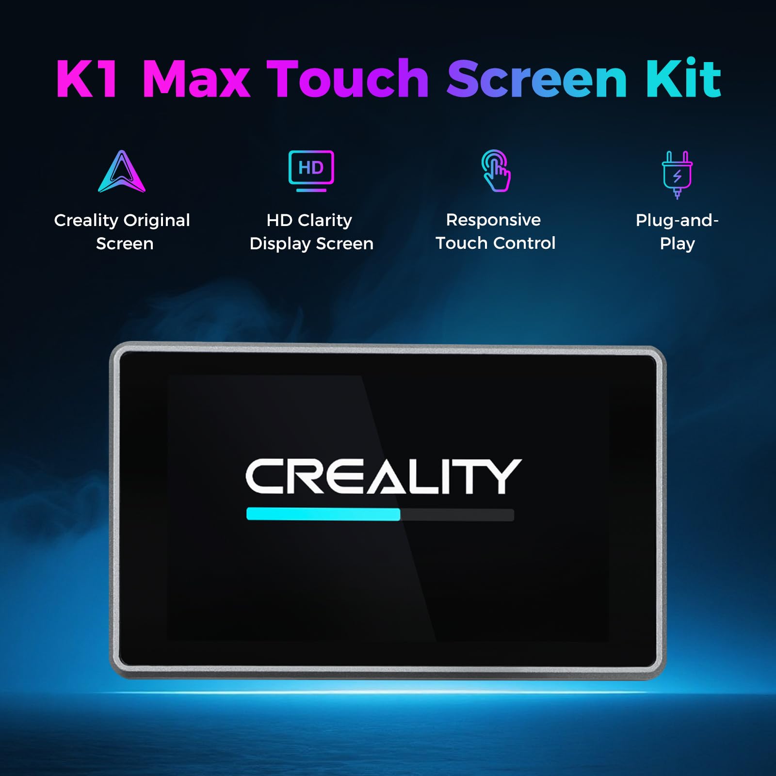 Creality Kit touch screen originale K1 Max, display LCD da 4,3 pollici HD 480 x 400, pannello touch capacitivo reattivo per stampante 3D Creality K1 Max (non per K1 Max 2025)