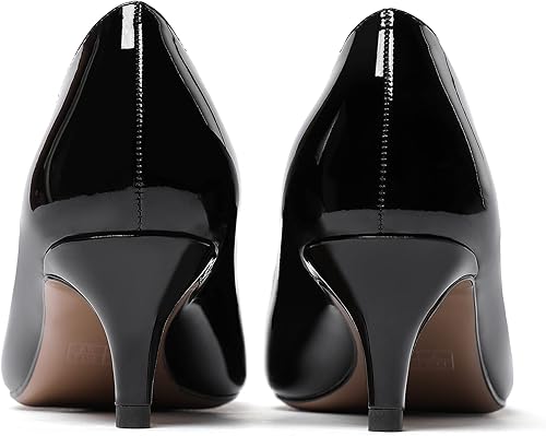 Miniatura 4 de WAYDERNS Zapatos de vestir de tacón bajo para mujer, con puntera puntiaguda, para oficina, trabajo, 2 pulgadas