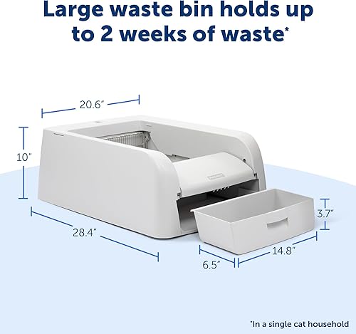 Miniatura 5 de PetSafe ScoopFree Caja de arena autolimpiante con aglutinante - Caja de arena eléctrica automática con contador de salud integrado - Eliminación de