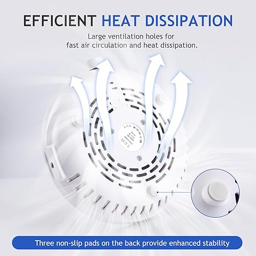 Miniatura 5 de BQAN Colector de polvo de uñas, potente extractor ajustable de 80 W con cepillo y 2 filtros reutilizables, colector de polvo al vacío de uñas para