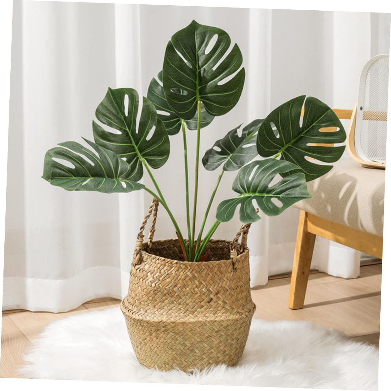 TOPBATHY 3stücke Künstliche Monstera Dekoration Köpfe Nordische Pflanzen Für Wohnzimmer Hochzeit Und Partys Langlebig Und Wiederverwendbar Zimmerpflanze Für Stimmungsvolle Akzente