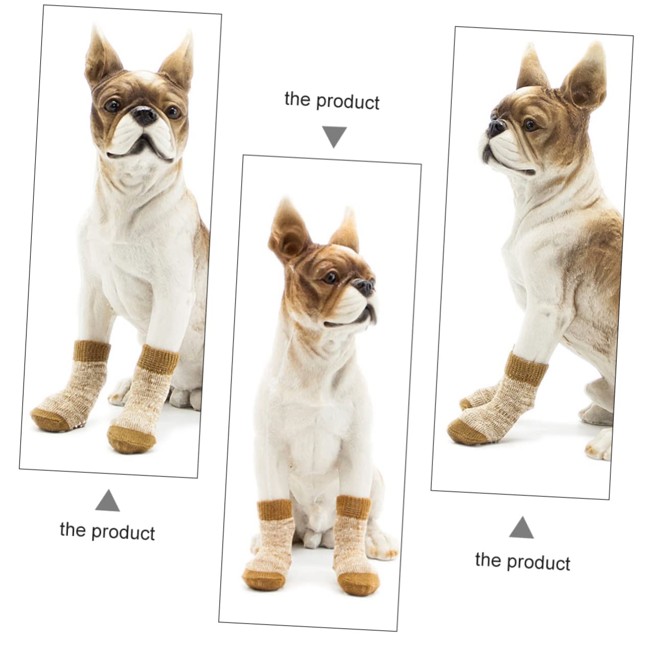 HEMOTON 4pcs Dog Paw Covers Non-Slip Socks for Pet Cotton Socks Grip Pads Comfortable Puppy Slip-Resistant Dog