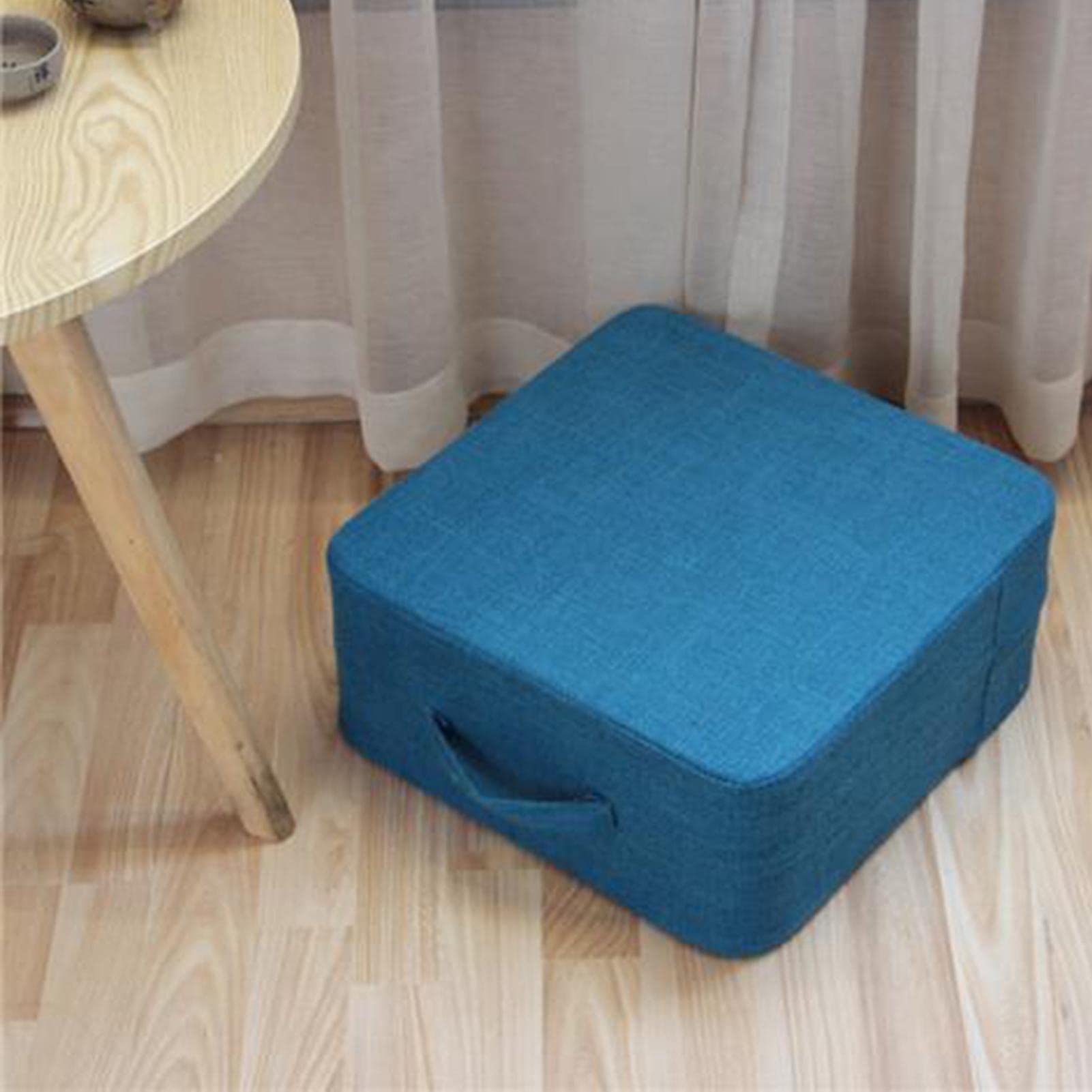 Podwyższona poduszka podłogowa na fotel, 40 cm, kwadratowa, mocna poduszka do siedzenia z 18 cm grubości, miękka bawełniana poduszka podtrzymująca, w kolorze kremowym, dla osób starszych, komfortu i