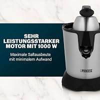 Princess 1000W Rozsdamentes Citruszsákmány Elektromos Préselt Lé Készítő 4