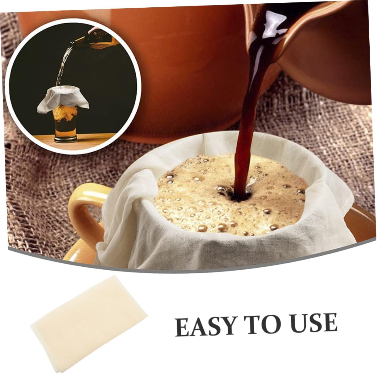 Cheese Cloth Filter for Straining Reusable Kitchen Cheesecloth Muslin Cloth for Yogurt Tofu and Nut Milk Single Layer