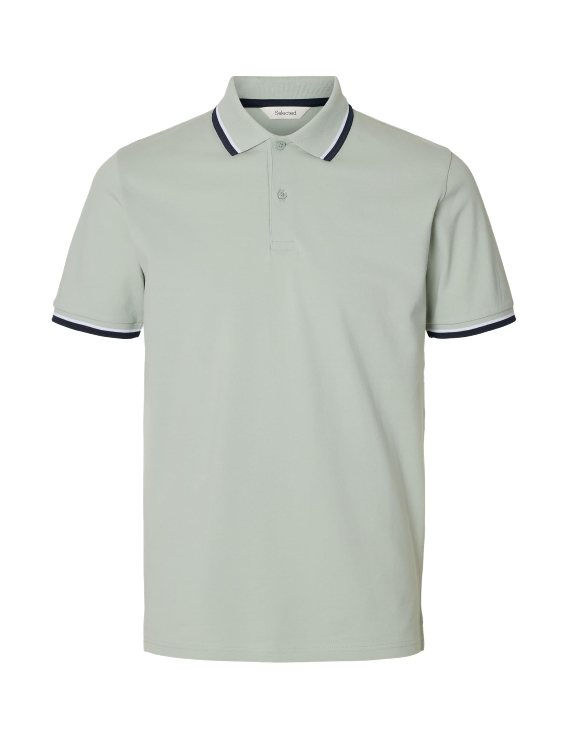 SELECTED MEN Herren Slhslim-Atlas Sport Ss Polo, Aqua Gray, XXL