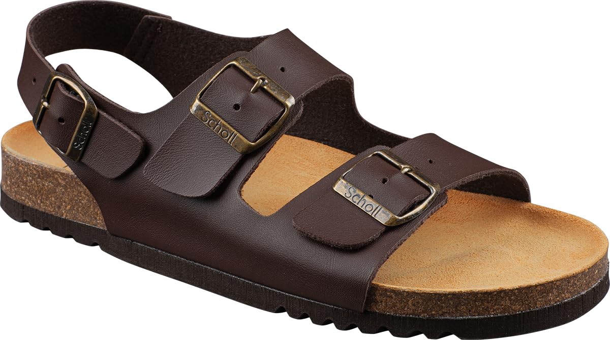 Scholl Men's Henri Sandal, Coffee, 9 UK