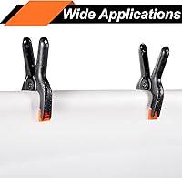 Vista 6 de Paquete de 20 abrazaderas de resorte, abrazaderas de resorte de 3.5 pulgadas, resistentes para manualidades y abrazaderas de resorte de plástico