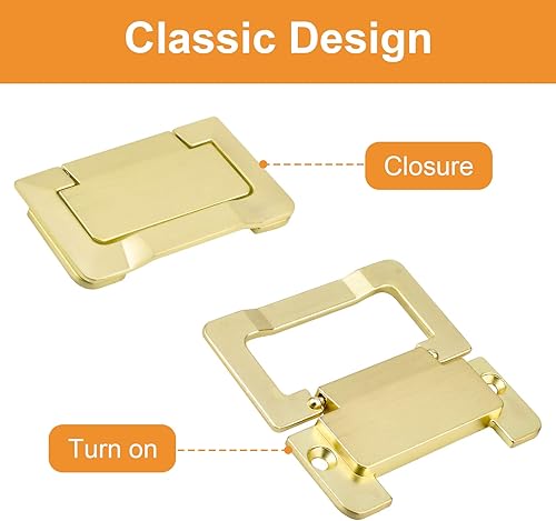 Miniatura 3 de MOROBOR 4 tiradores de anillo empotrado para puertas de bolsillo de latón, pomos ocultos ocultos de aleación de zinc para gabinetes, armarios,