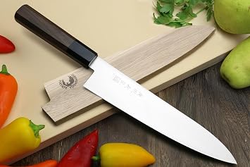Yoshihiro AUS10 Ice Hardened Stainless Steel Wa Gyuto Japanese Chef Knife Rosewood Handle (9.5(240mm))