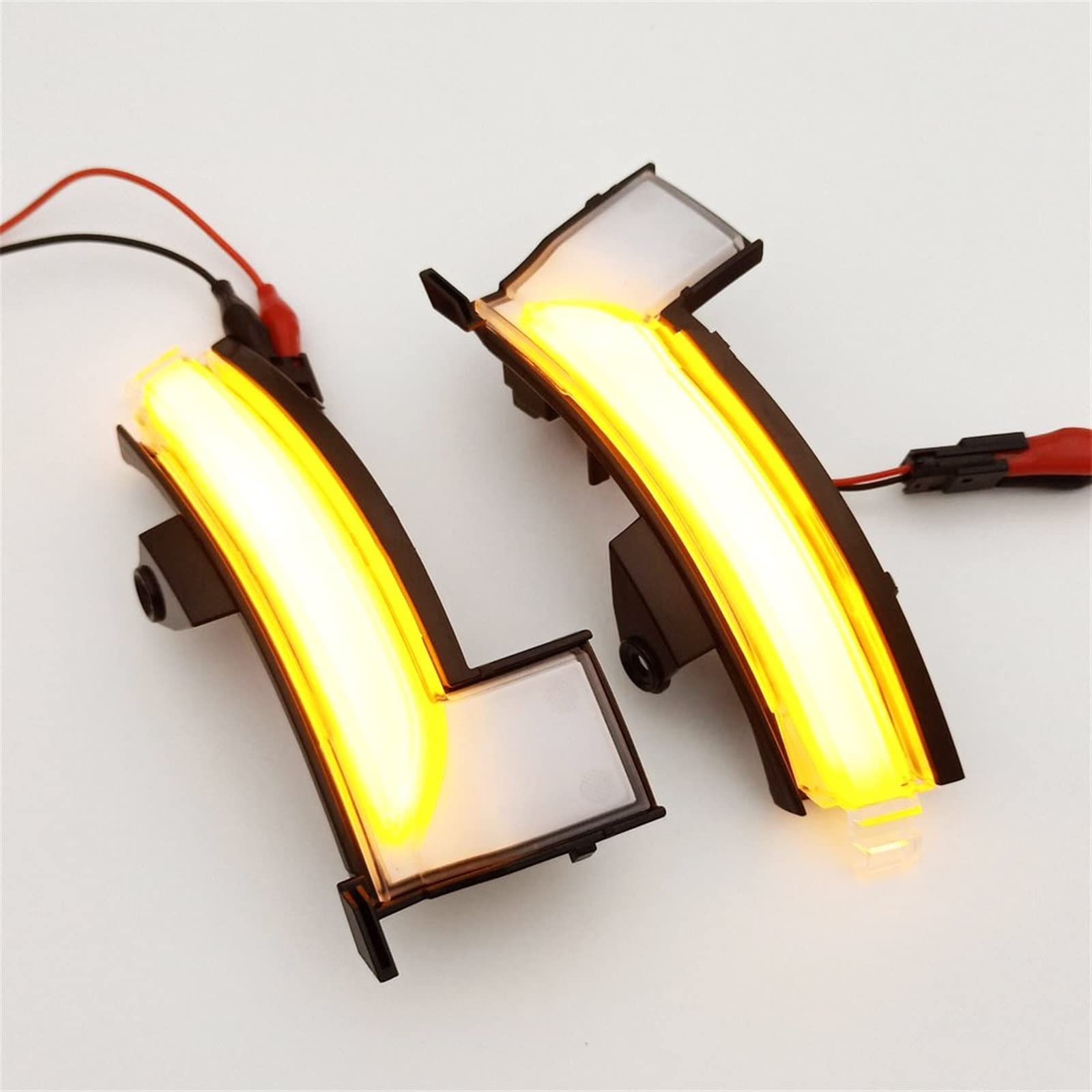 Luces Señal Giro Indicador Intermitente Espejo Lateral Dinámico Secuencial Coche Compatible con Skoda para Kodiaq 2016-2021 para Karoq 2017-2021 OE: 565.949.101 Luz Señal Giro Coche(Crystal)