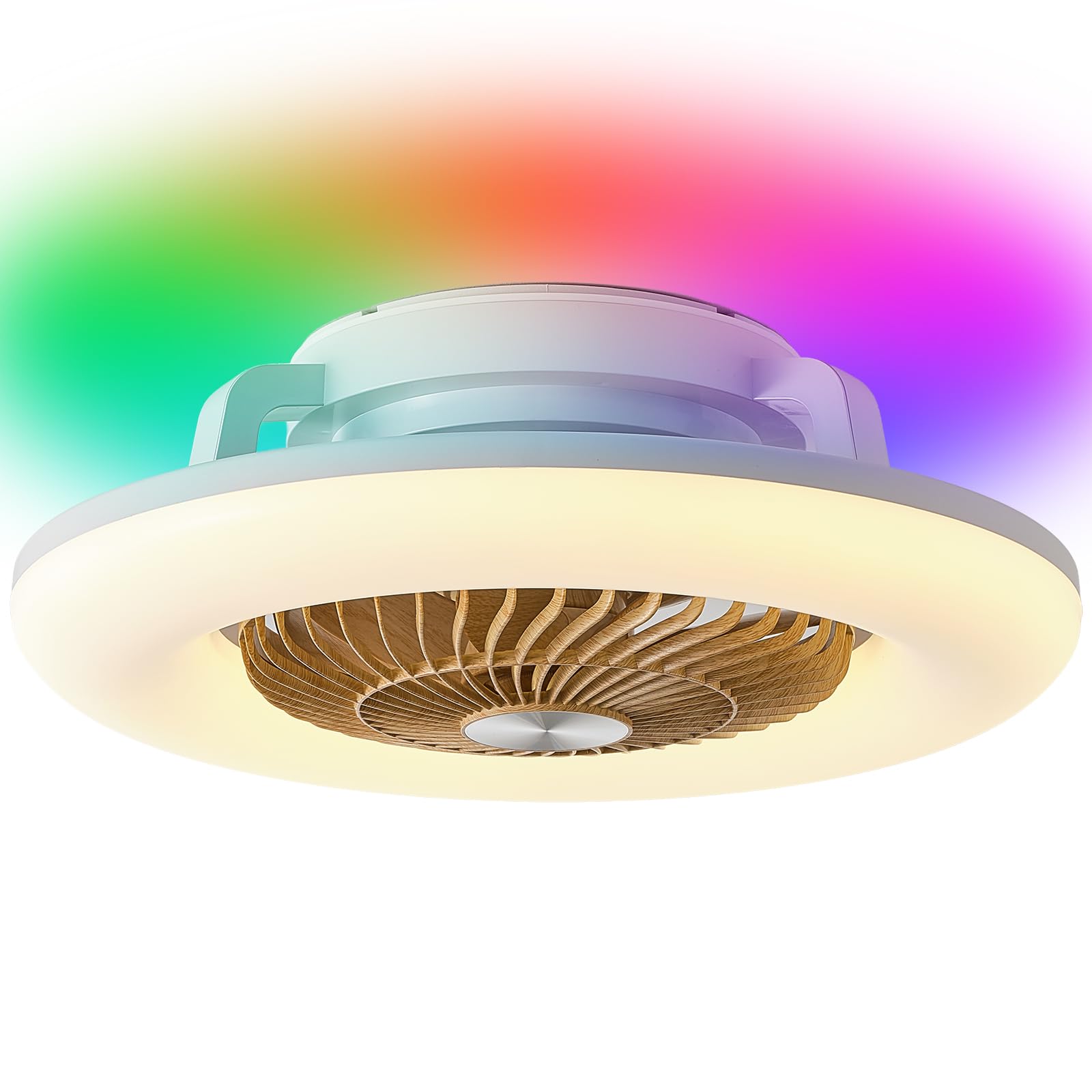 Photo 1 of Thoxipn 22" Bladeless Ceiling Fan with RGB Light