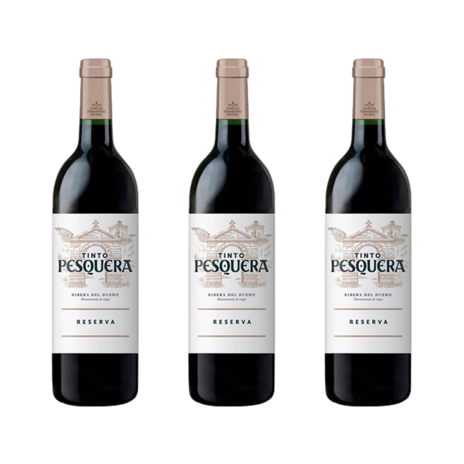 Vino Tinto Pesquera Reserva - 3 x Botellas Vino Tinto 75 cl Ribera del Duero - Mejor Selección ENOVINOS