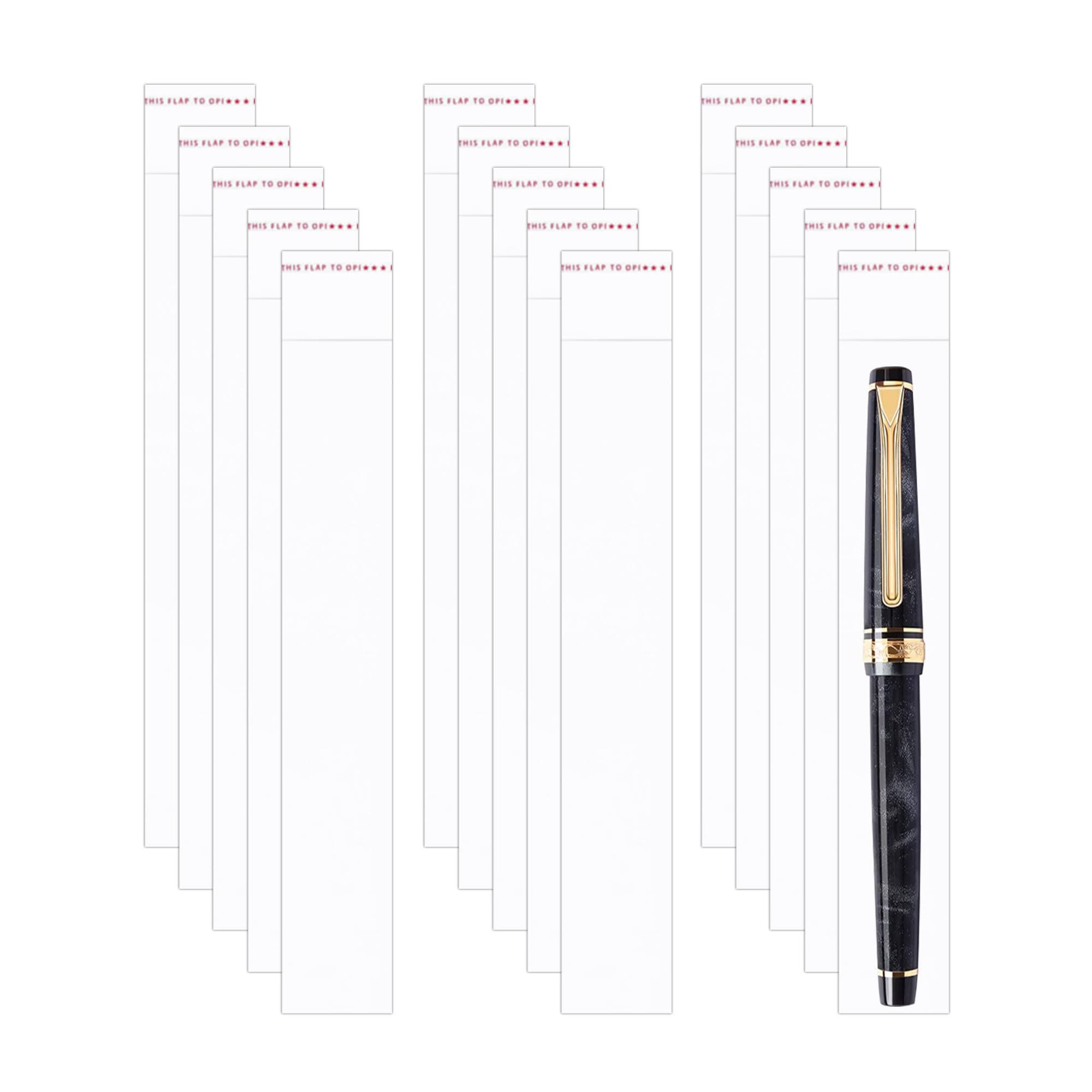 Keyacht Adhesive Long Cellophane Bags 500 Count 1” x 6”OPP Cello Bags Long Clear Plastic Sealing Bags for Candy Snacks Crafts Pens Cutlery Jewelry