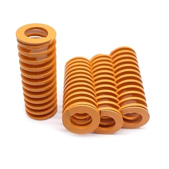 Compression Mould Die Spring 4Pcs 30mm OD, 80mm Free Length Medium Load Compression Die Spring, 38% Maximum Compression, Yellow