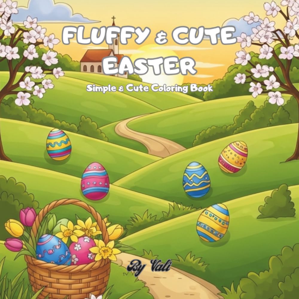 FLUFFY & CUTE EASTER: Simple & cute coloring book