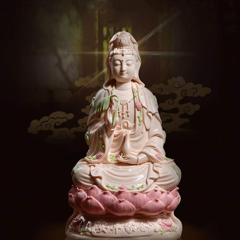 Amazon.com: Story Untold Porcelain Kwan Yin Figurine Pink GuanYin