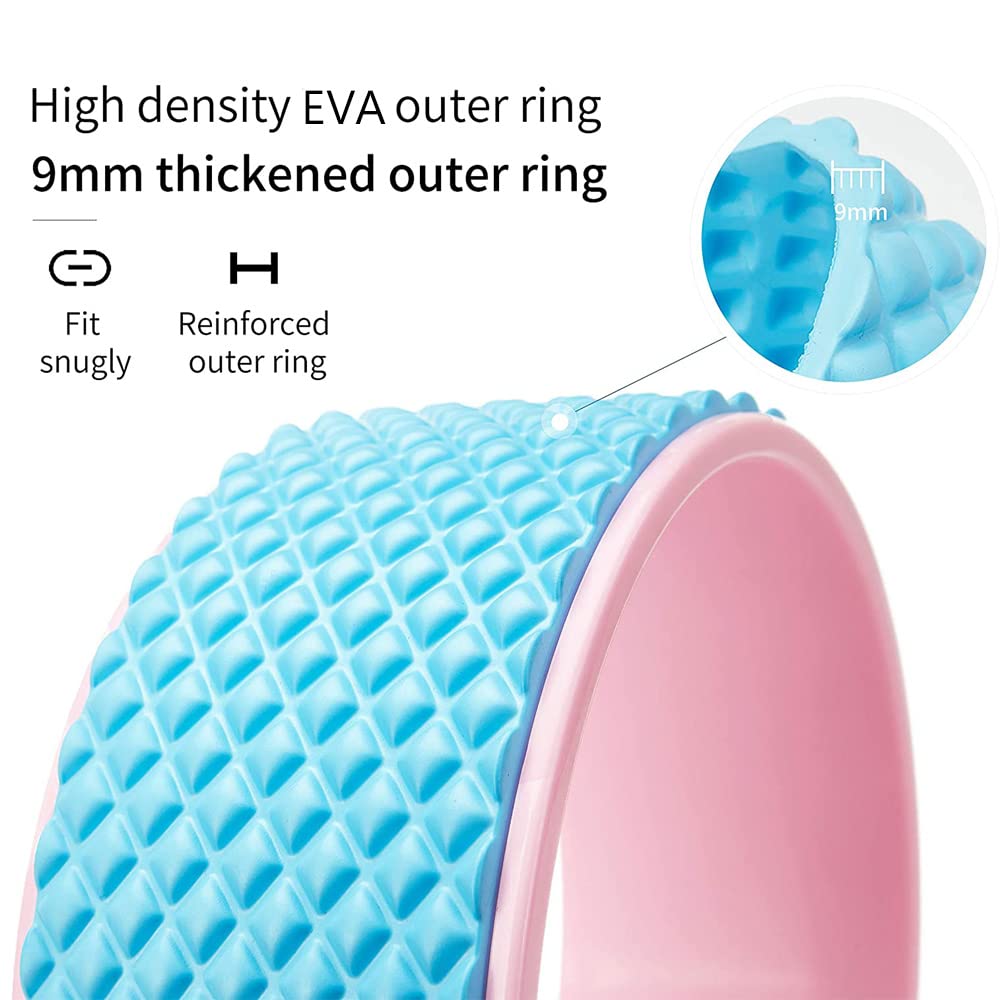 Yoga Ruota Fitness Barella Pilates Pose Backbend Stretching Yoga Roller Prop Ruota Yoga Cerchio Roller per Pilates Mal di Schiena Stretching