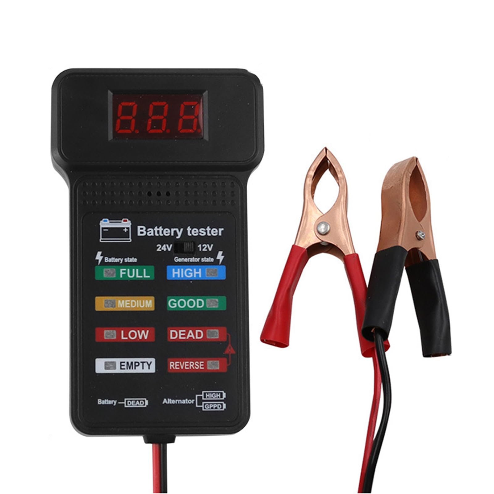 12 / 24V Battery Inspection Device Comprehensive Battery Testing Readings for Voltages & Capacity Tester