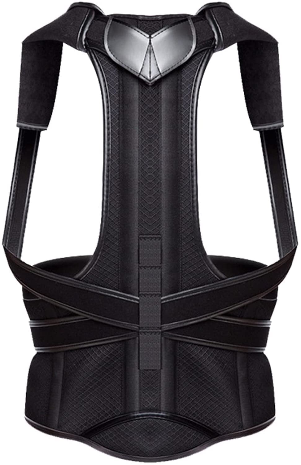 Full Back Support, Bruck Brace Lumbar Ramię Korekcja postawy dla mężczyzn Kobiety Kyfoza klatka piersiowa, Kids Hunchback(Black,L)