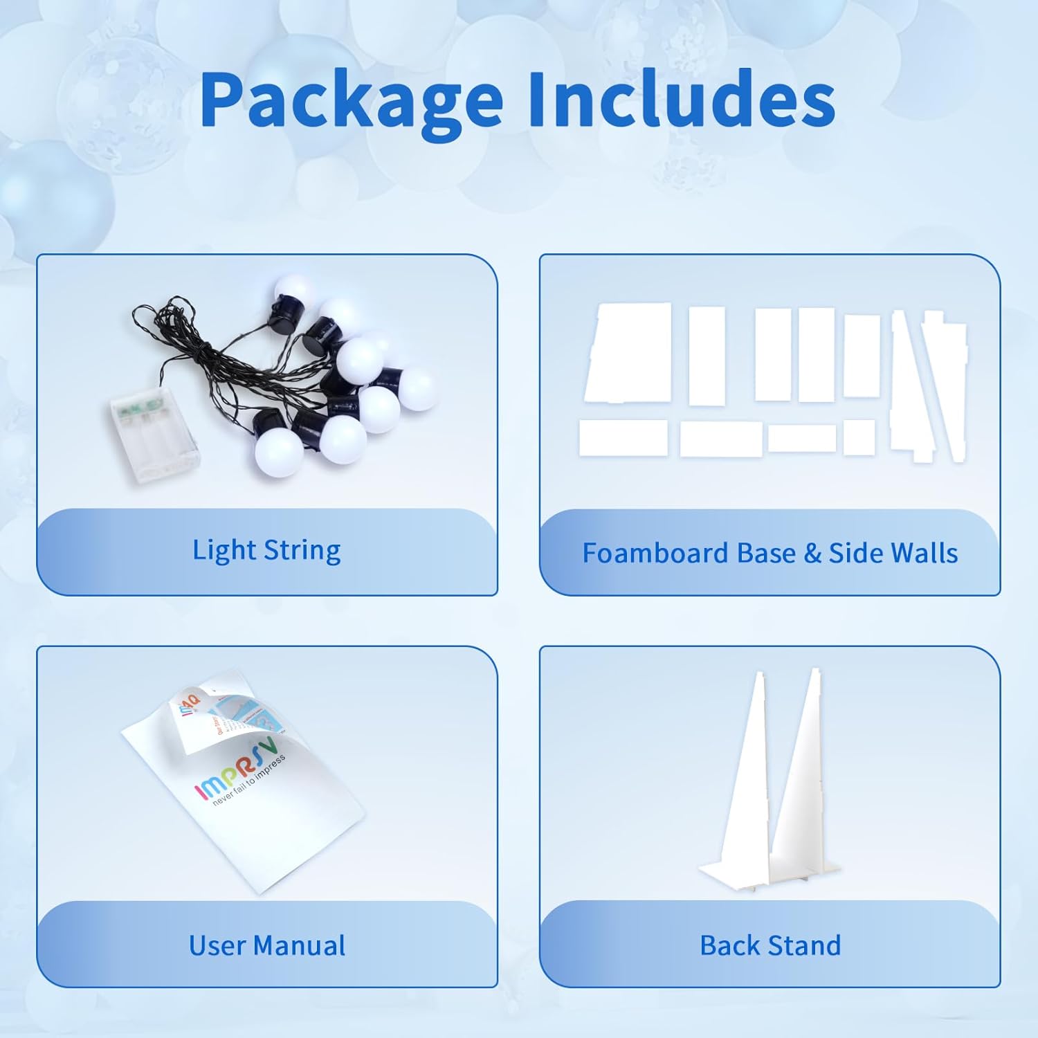 imprsv Marquee Numbers Large 3rd-Birthday Decorations: 4ft Light Up Number Party Decor 3 Year Old Girl and Boy Birthday Decoration Backdrop Anniversary Cardboard Big Mosaic Balloon Frame Number 3