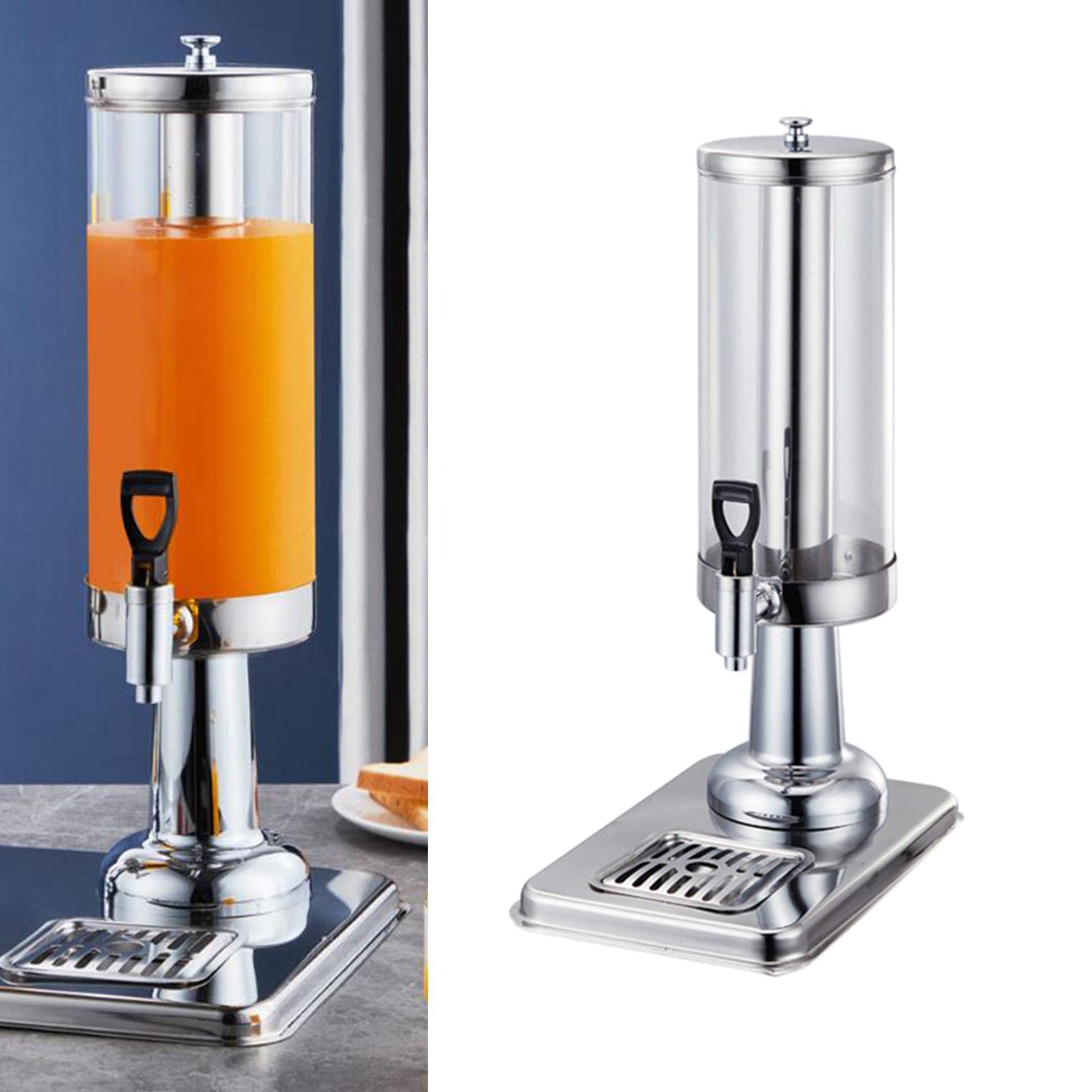 Dispensador de bebidas con núcleo de hielo, paquete de 2 dispensadores de bebidas transparentes de 3 litros para fiestas