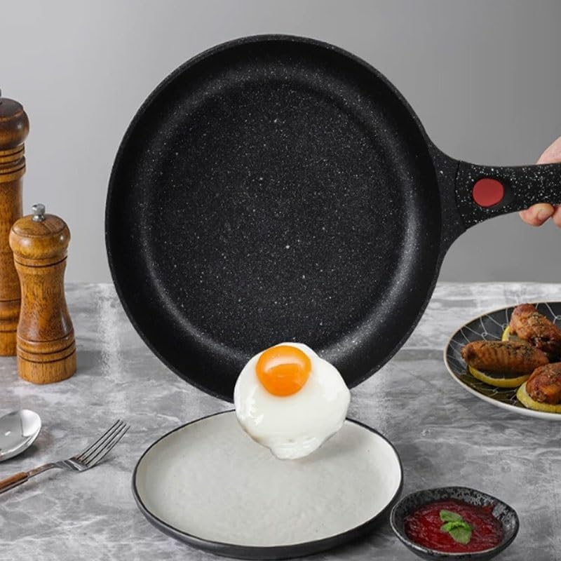 Aluminum Alloy Flat Bottomed Pan Non Stick Handle Detachable Steak Frying