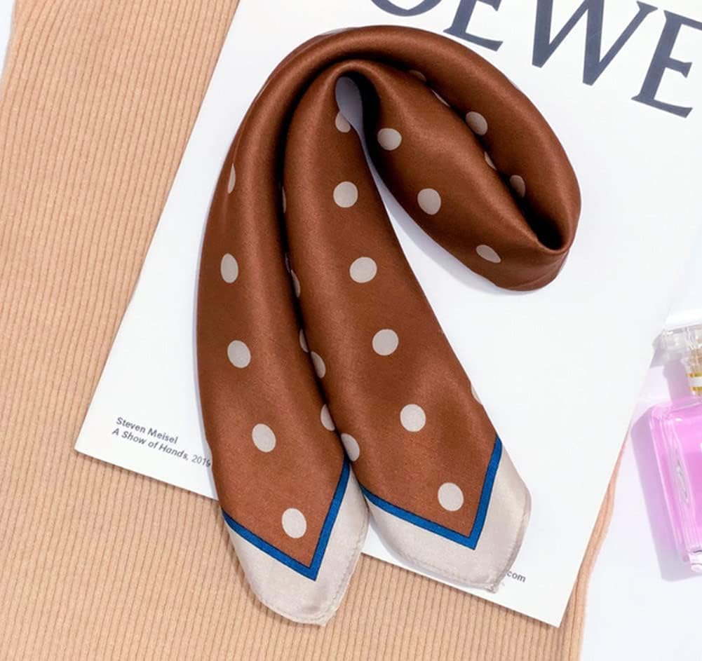 JERLA Women's Men's Small Square 100% Real Mulberry Silk satin Scarfs Hair head face scarf 21" x 21" - Image 5