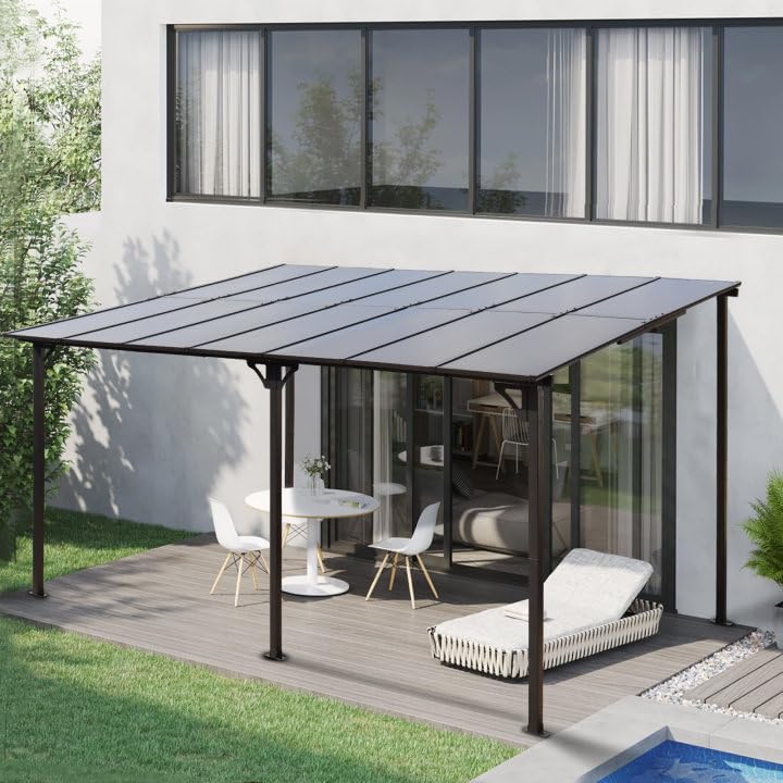 10’x 14’ Gazebo, Wall Mounted Gazebos Pergola on Clearance, Outdoor Patio, Gazebo Awnings with Deck, Backyard, Awning and More.