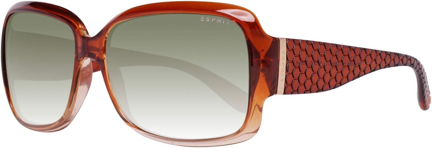 Esprit Women's ET 19451 573 Sunglasses Brown Fade Rectangle Plastic