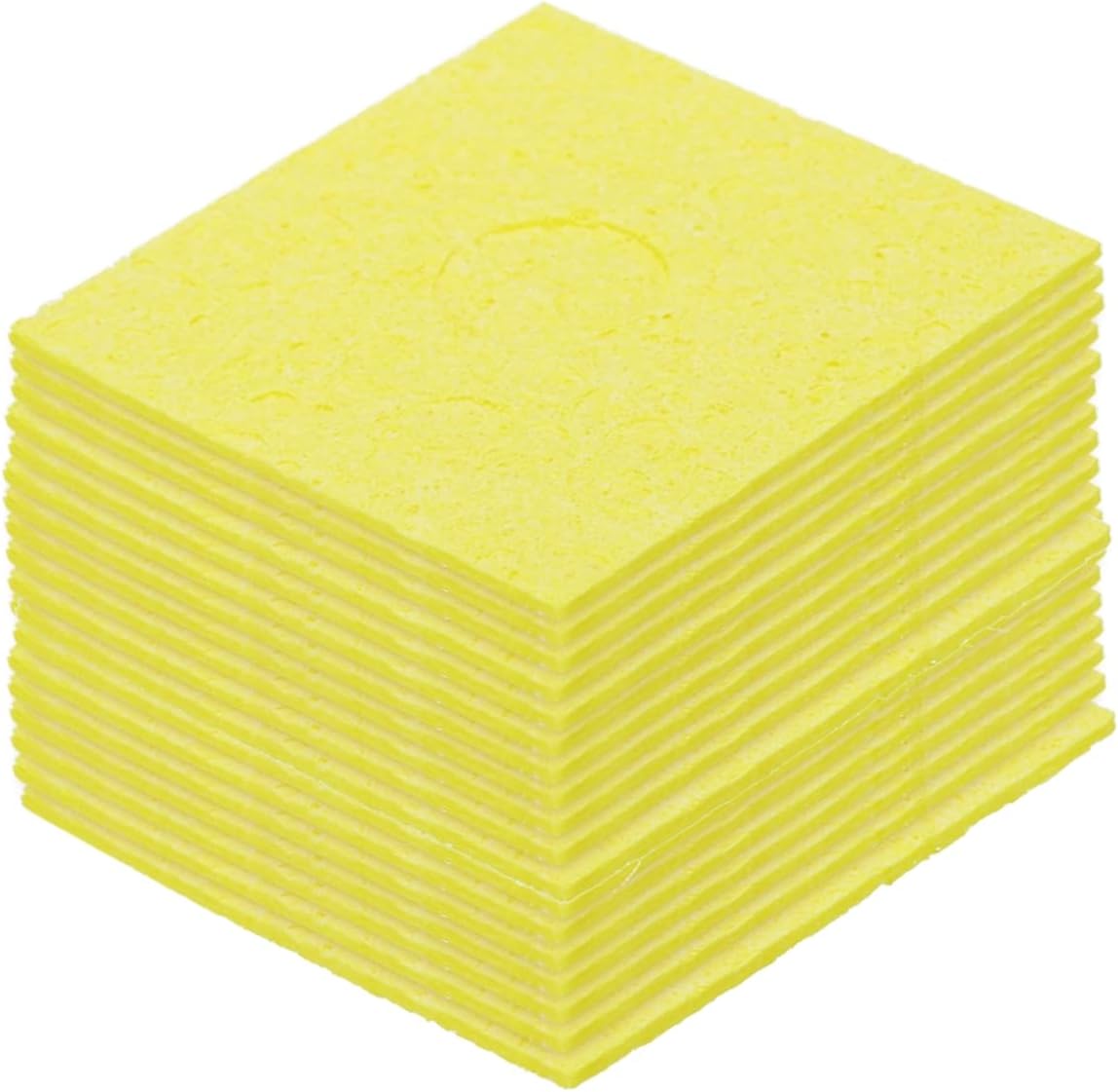 15PCS Soldering Sponge 60 x 60mm Square with Holes Blue Cleaning Pad Welding Tip Iron Replacement for Cleaning Soldering Iron 3mm Natural Thickness 14mm Water Absorption Thickness