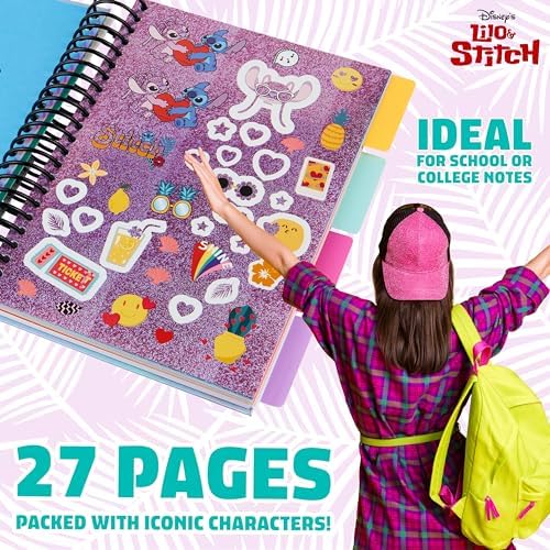 Disney Książka z naklejkami ze ściegiem dla dzieci, ponad 1000 naklejek do scrapbookingu, kolorowanki, książeczka aktywności, szycie, prezenty