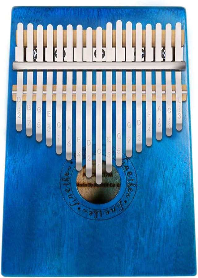 Kalimba Thumb Piano 17 Keys Finger Piano with Kalimba Songbook, Portable Mbira Sanza Finger Piano for Kids Adult Beginners Professional