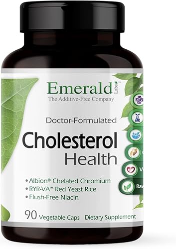 Emerald Labs Health - Con CoQ10, niacina sin rubor, RYR-VA y ajo para apoyo cardíaco y circulatorio, 90 cápsulas vegetales